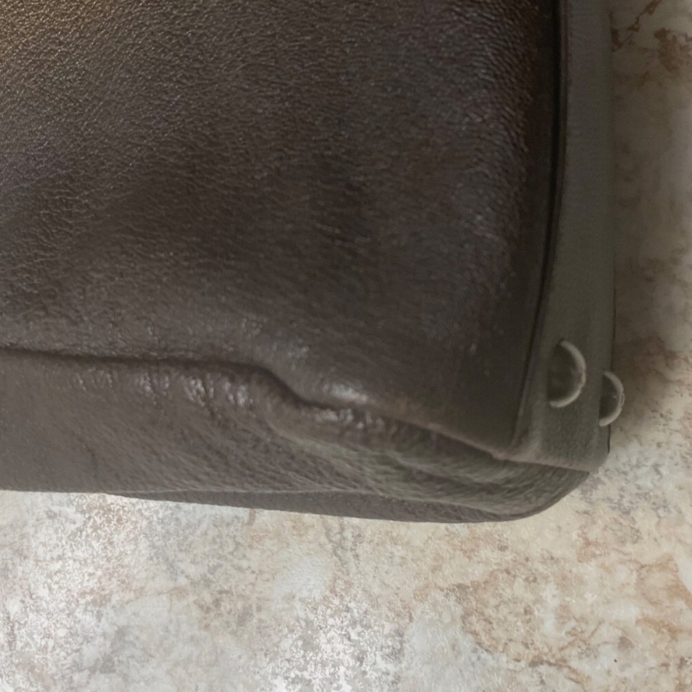Fendi Peekaboo bag, small,brown leather, zucca print inside , no shoulder strap. - Picture 11 of 16